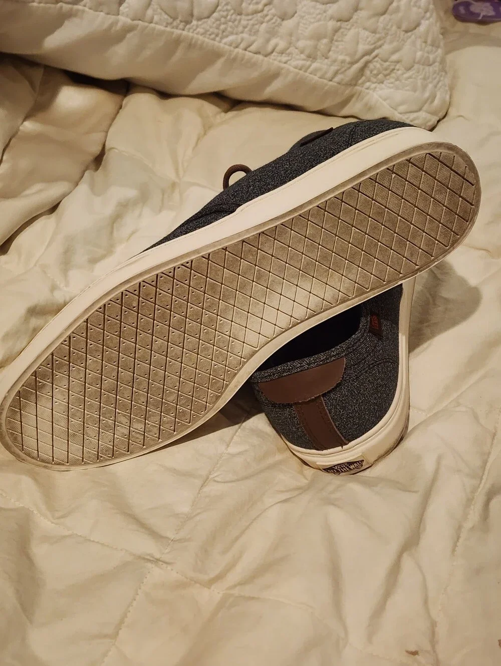 Mens 11½ Vans Tb4r Classic Skate Shoe Heather Grey With Leather